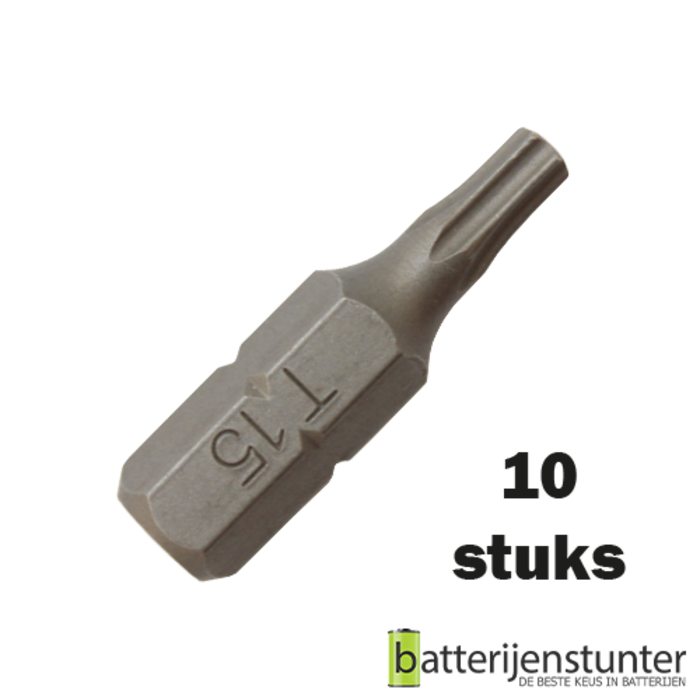 10 stuks torx schroefbit 15mm