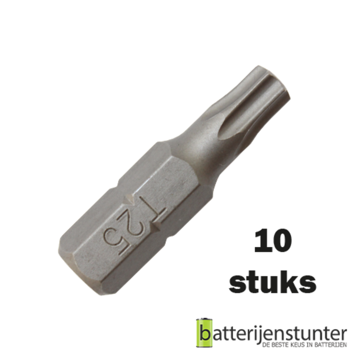 10 stuks torx schroefbit 25mm