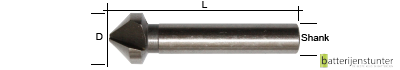 verzinkboor 16,5 mm M8
