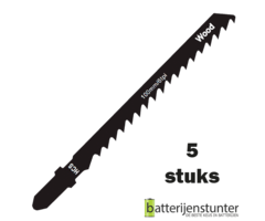 Zaagblad decoupeerzaag hout 75mm 6 TPI voor rechte zaagsnede