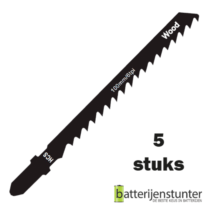 Zaagblad decoupeerzaag hout 75mm 6 TPI voor rechte zaagsnede