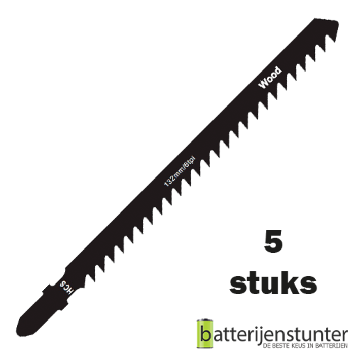 Lange decoupeerzaagjes hout 100mm 6 TPI rechte zaagsnede