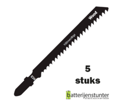 Zaagblad decoupeerzaag hout en PVC 75mm 8 TPI voor rechte zaagsnede