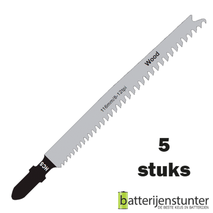 Zaagblad decoupeerzaag hout 90mm 8-12 TPI voor rechte zaagsnede clean cut