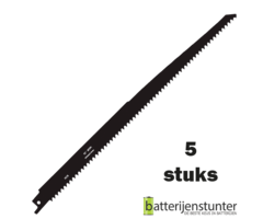 Zaagblad reciprozaag hout 300mm 6 TPI