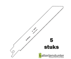 Zaagblad reciprozaag metaal 150mm 18 TPI