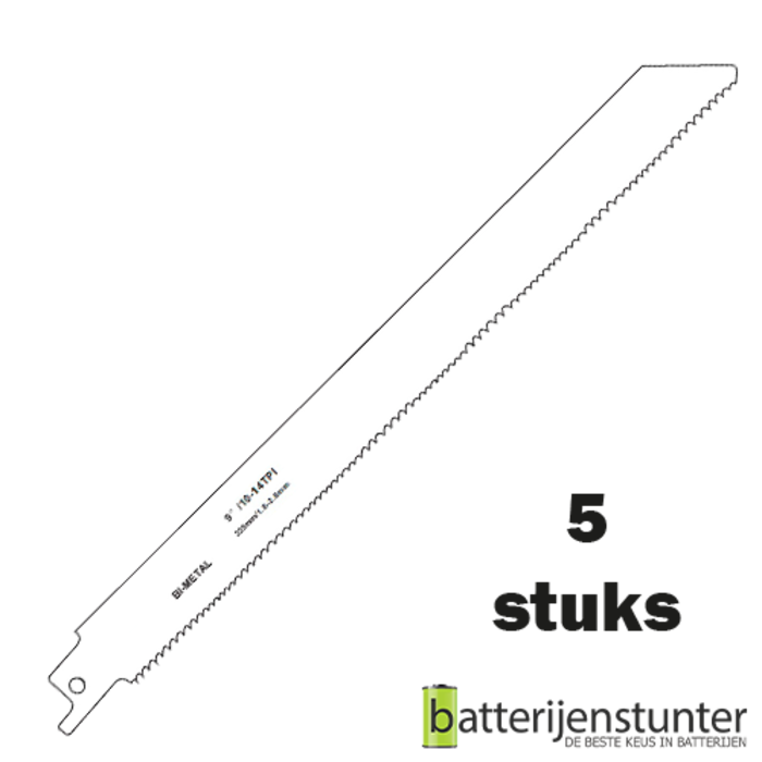 Zaagblad reciprozaag universeel hout en metaal 225mm 10-14 TPI