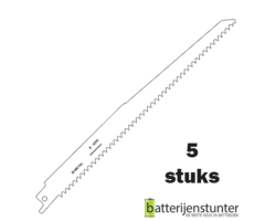 Zaagblad reciprozaag universeel hout en metaal 225mm 6 TPI