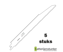 Zaagblad reciprozaag universeel hout en metaal 225mm 5-8 TPI