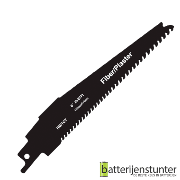 Zaagblad reciprozaag voor vezel en gipsplaat 150mm 8-6 TPI