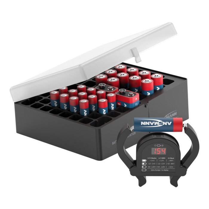 Luxe batterijen bewaardoos incl. batterijtester