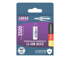 Ansmann 18650 Li-ion oplaadbare batterij 3,6V 3500 mAh protected