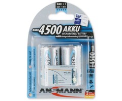 Ansmann oplaadbare C batterijen 4500mAh 2 stuks