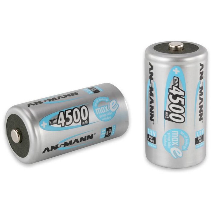 Ansmann oplaadbare C batterijen 4500mAh 2 stuks