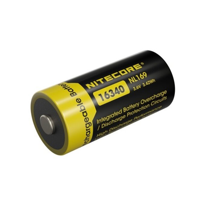Nitecore RCR123A  16340 oplaadbare batterij