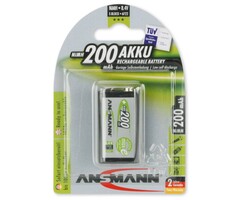 Ansmann oplaadbare 9V batterij 200mAh