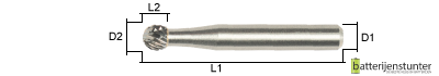Stiftfrees type D - 6mm