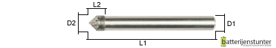 Stiftfrees type K - 6mm