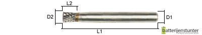 Stiftfrees type N - 6mm