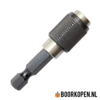 Magnetische snelwissel bithouder 1/4" met quicklock (50mm)