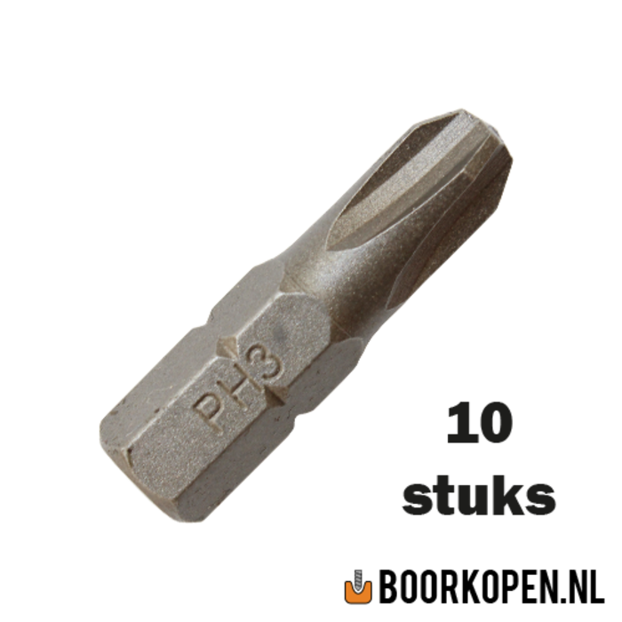 10 stuks phillips schroefbit PH3