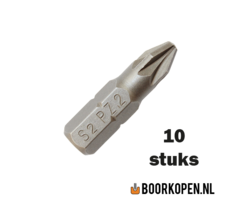 10 stuks pozidriv schroefbit PZ2