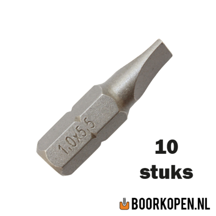 10 stuks platte schroefbit 1 x 5,5mm