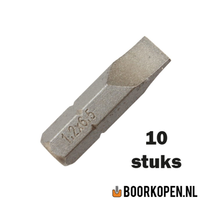 10 stuks platte schroefbit 1,2 x 6,5mm