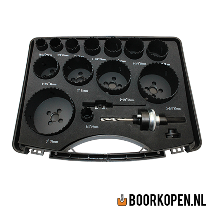 Bi-metaal gatzaag set 16 delig