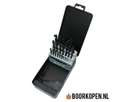 Cassette HSS rolgewalste metaalboren 25 delig