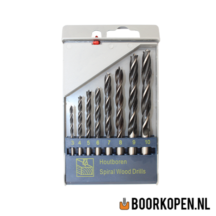 Cassette machinale houtboren 8delig