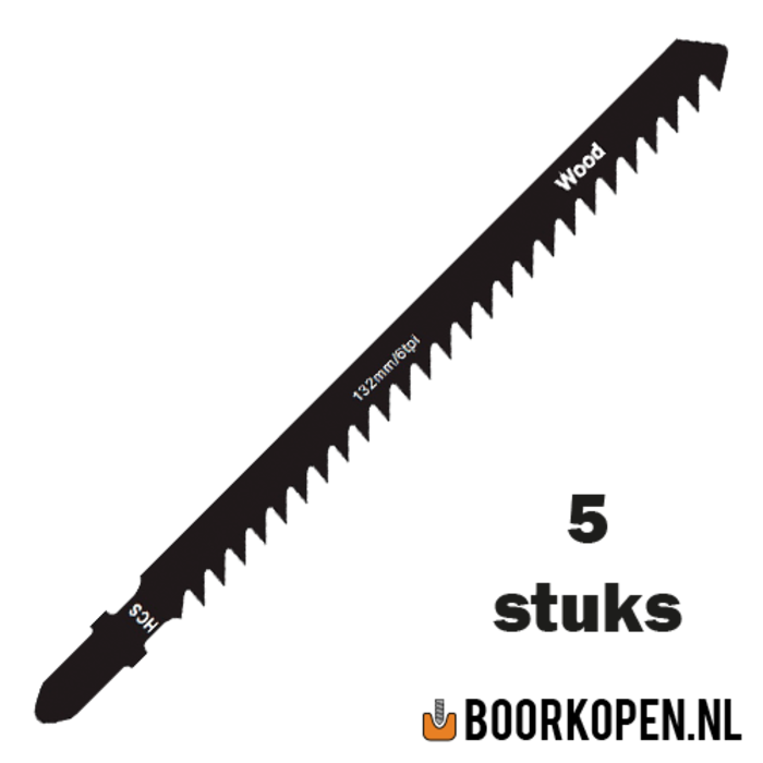 Lange decoupeerzaagjes hout 100mm 6 TPI rechte zaagsnede
