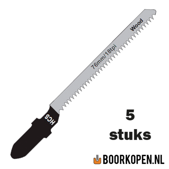 Zaagblad decoupeerzaag hout en PVC 50mm 18 TPI voor ronde zaagsnede clean cut