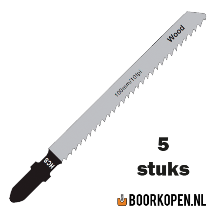 Zaagblad decoupeerzaag hout 75mm 10 TPI voor rechte zaagsnede clean cut