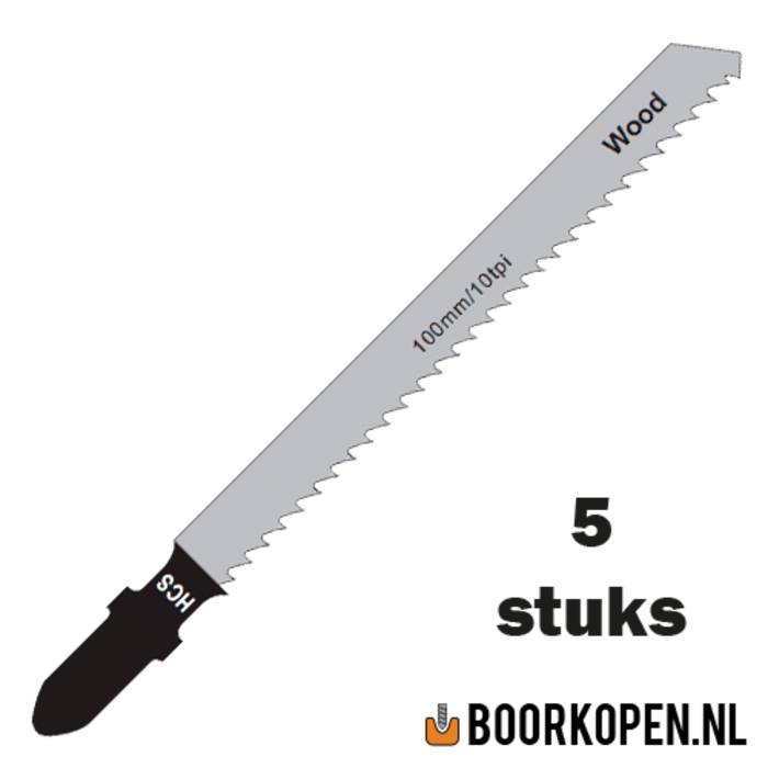 Zaagblad decoupeerzaag hout 75mm 10 TPI reverse voor rechte zaagsnede clean cut