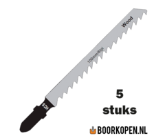 Zaagblad decoupeerzaag hout en PVC 75mm 6 TPI voor rechte zaagsnede clean cut