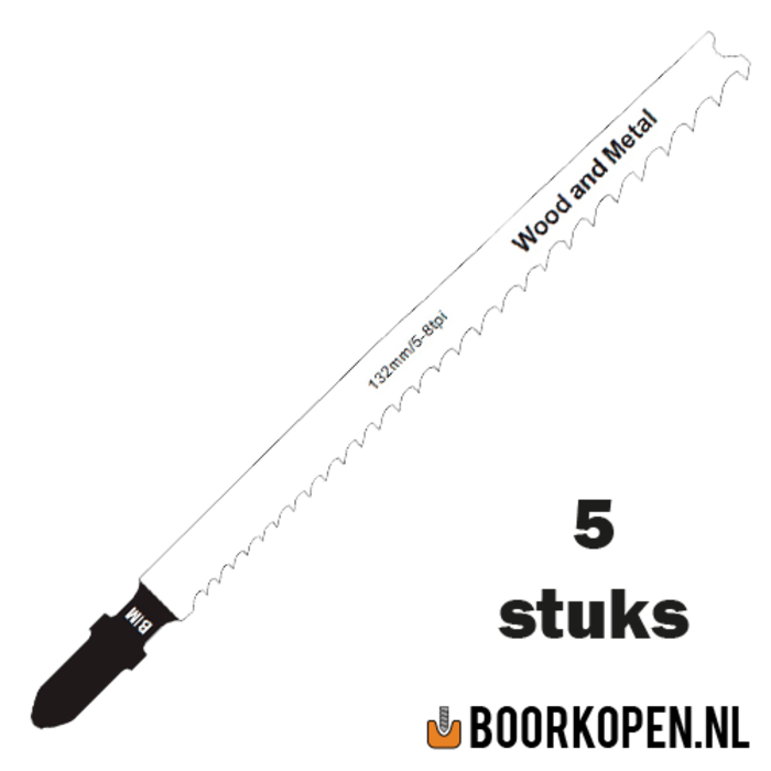 Zaagblad decoupeerzaag universeel hout en metaal 100mm 5-8 TPI longlife
