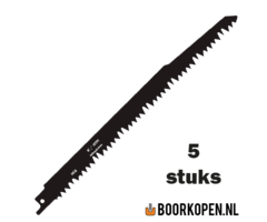 Zaagblad reciprozaag hout 240mm 5 TPI