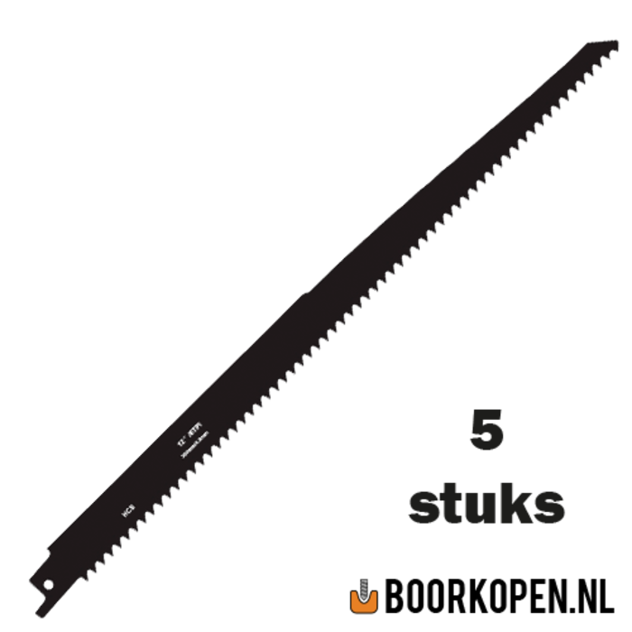 Zaagblad reciprozaag hout 300mm 6 TPI