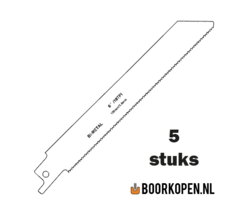 Zaagblad reciprozaag metaal 150mm 18 TPI