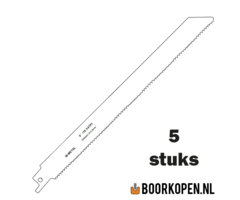 Zaagblad reciprozaag universeel hout en metaal 225mm 10-14 TPI
