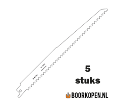 Zaagblad reciprozaag universeel hout en metaal 225mm 6 TPI