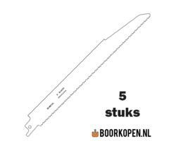 Zaagblad reciprozaag metaal 225mm 8-10 TPI