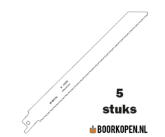 Zaagblad reciprozaag universeel hout en metaal 200mm 10 TPI
