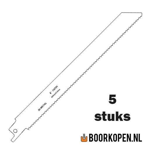 Zaagblad reciprozaag universeel hout en metaal 200mm 10 TPI