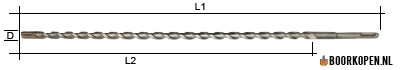 SDS-plus boor 5 mm - 160 mm lang (4-snijder)