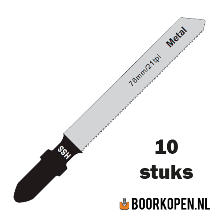 10 stuks zaagblad decoupeerzaag voor metaal 50mm 21 TPI