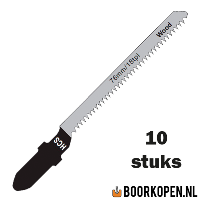10 stuks zaagblad decoupeerzaag hout en PVC 50mm 18 TPI voor ronde zaagsnede clean cut