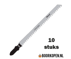 10 stuks zaagblad decoupeerzaag hout 90mm 8 TPI voor rechte zaagsnede clean cut
