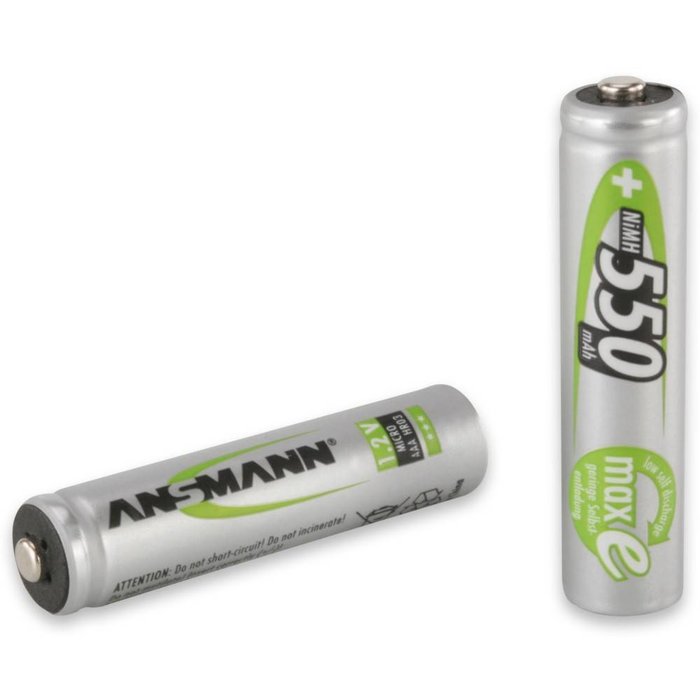 Ansmann oplaadbare AAA batterijen 550mAh DECT 4 stuks